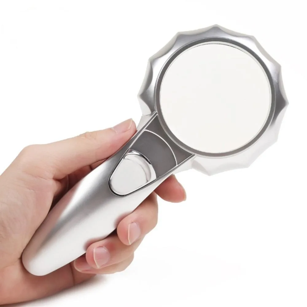 

7X Handheld Magnifier 6 LED Illuminated Magnifying Glass with Light for Seniors Reading Inspection Coins Jewelry Watch Repair