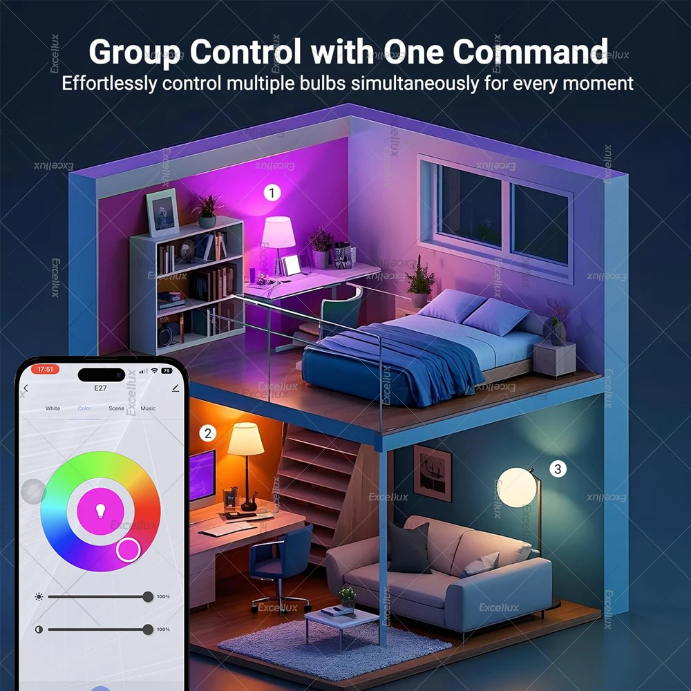 18W 15W 지그비 스마트 LED 전구 WiFi RGB E27 스마트 램프 RGBCW 전구 조명, 지그비 3.0 허브, 알렉사, 구글 홈 Z2M과 호환