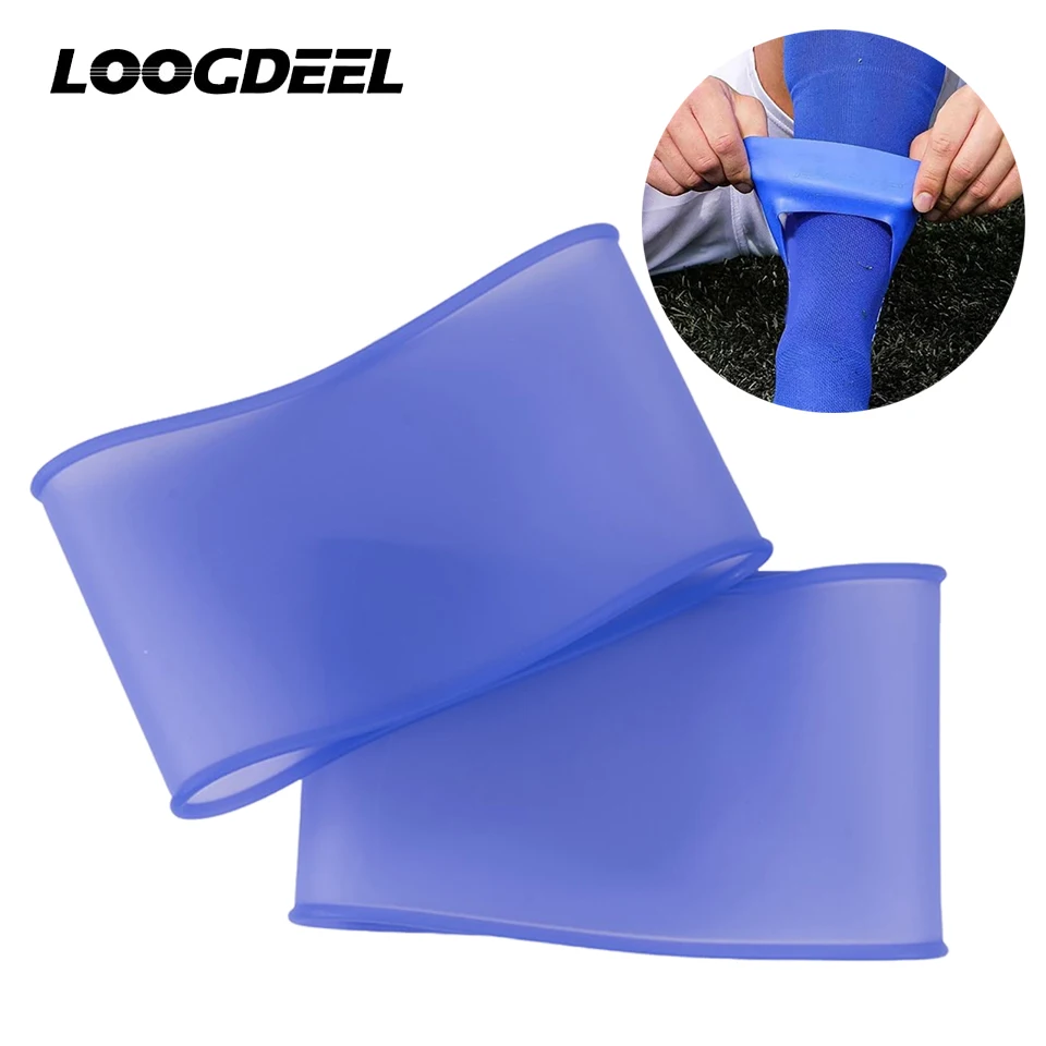 1 Pair Soccer Shin Guard Straps Silicones Shin Pad Holder Practical Football Running Cycling Non-slip Ankle Leg Protect Shin Guard Pads Soccer Shin Guards Kickboxing Shin Guards