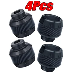 Aluminum Alloy Motorcycle Crash Protection Pads - 4-Piece Set for Front Fork and Frame (4Pcs Black)