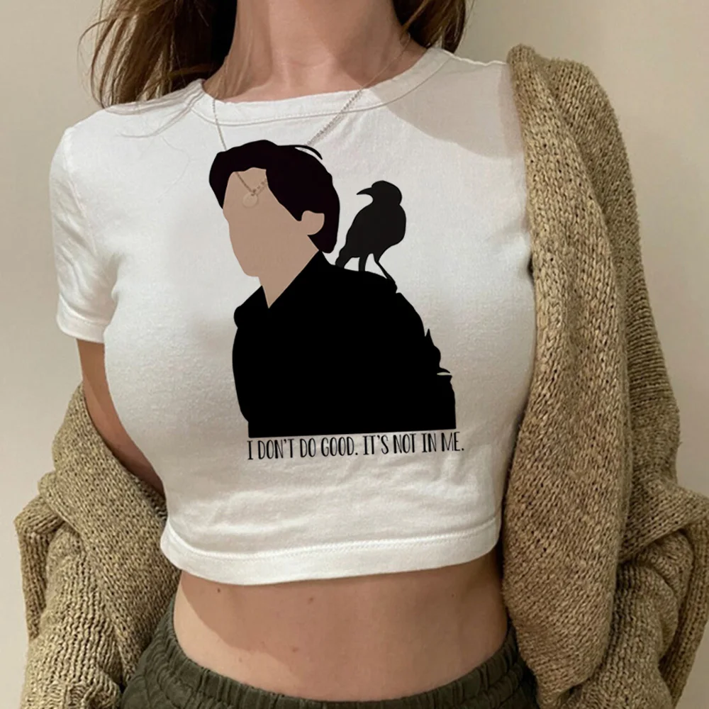 The Vampire Diaries 2000S Gothic Crop Top Donna Kawaii Fairy Grunge Yk2 Tshirt