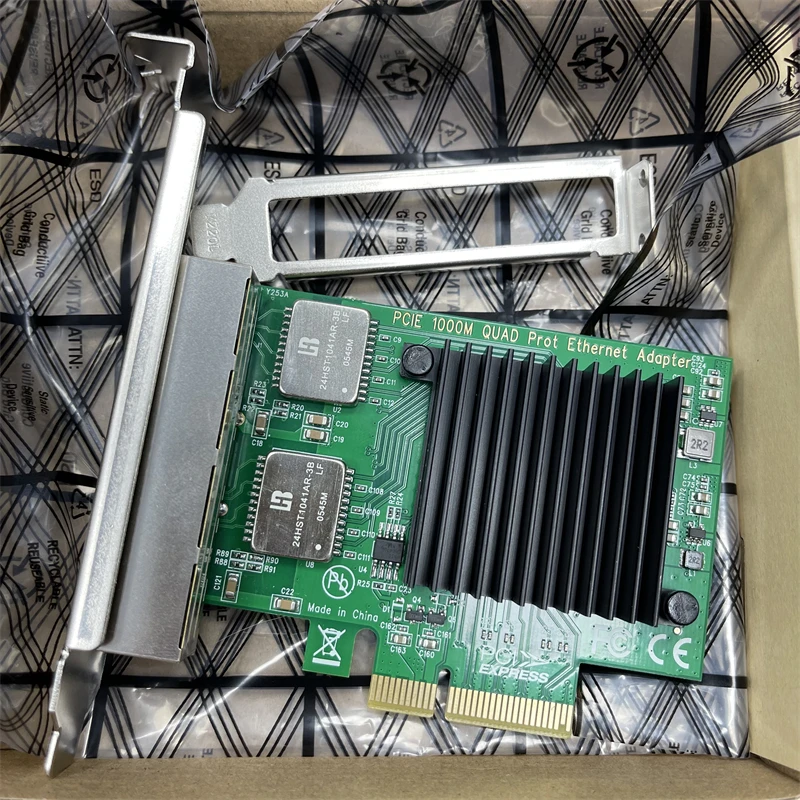PC 데스크탑용 기가비트 이더넷 랜 카드, 4 포트 네트워크 카드, I350-T4V2 I350AM4 칩, PCI Express X4-Quad RJ45 NIC, 10, 100, 1000Mb