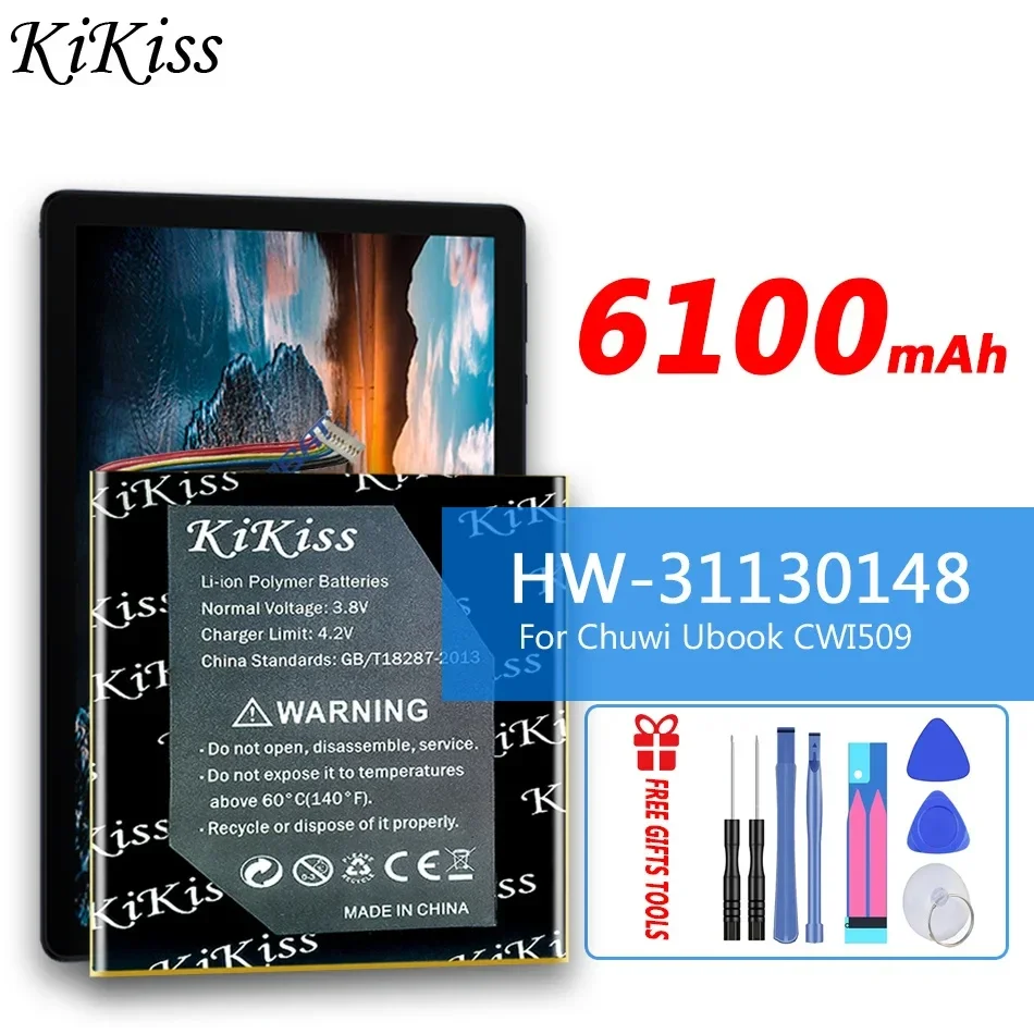 

6100mAh KiKiss Battery HW-31130148 H-31130148P (CWI509) For Chuwi Ubook CWI509 Tablet PC 7-wire Bateria