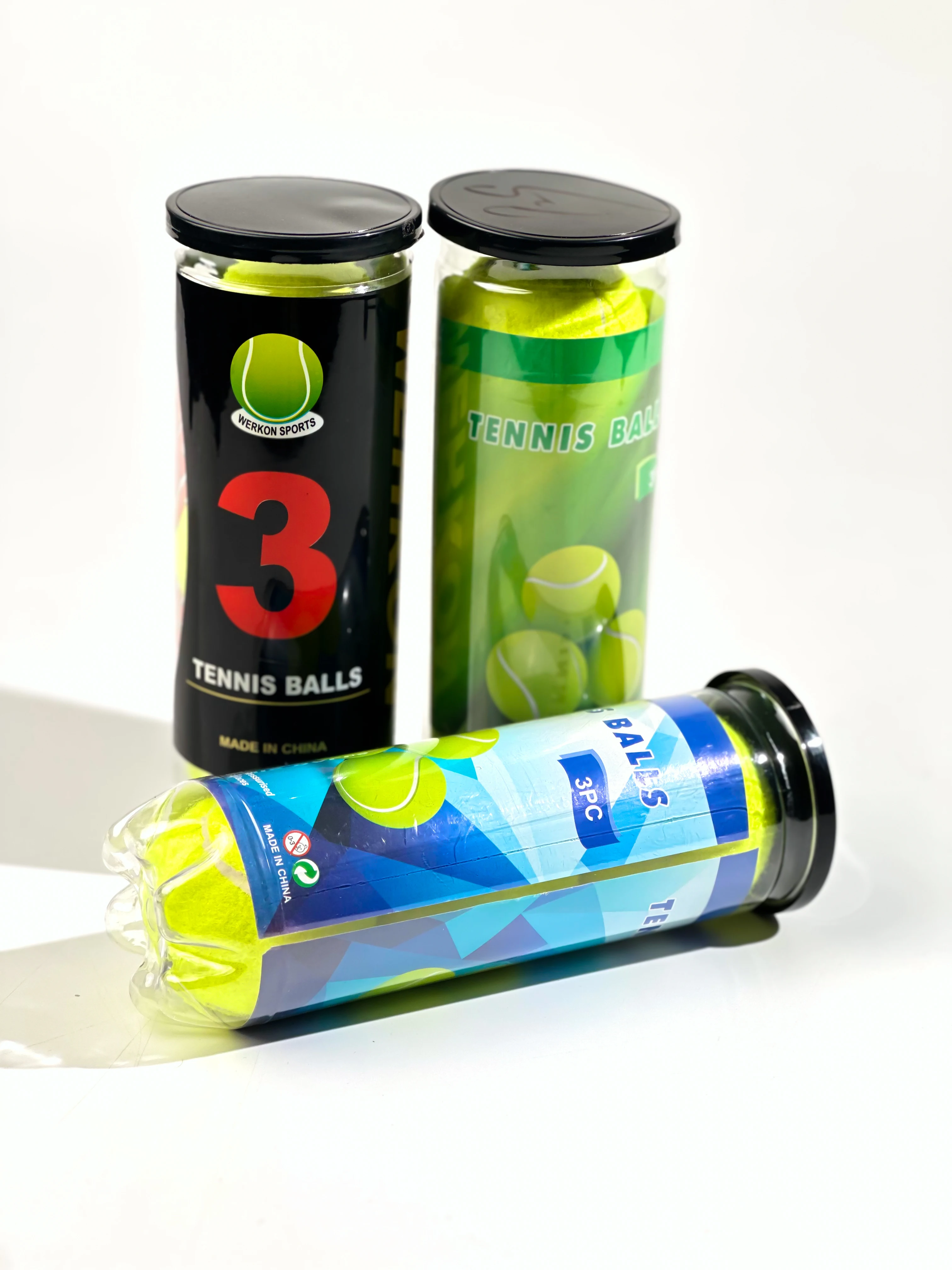 929-Shaped Barreled Tennis Three-Ball Wear-Resistant and Durable Portable Can with Wear-Resistant Tube