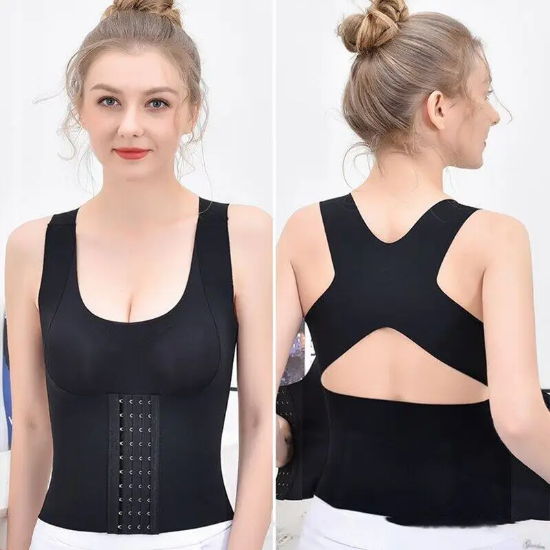 

Women Shapewear Padded Tummy Control Tank Top Corset Slimming Camisole Sheath Body Shaper Bra Posture Corrector Compression Vest