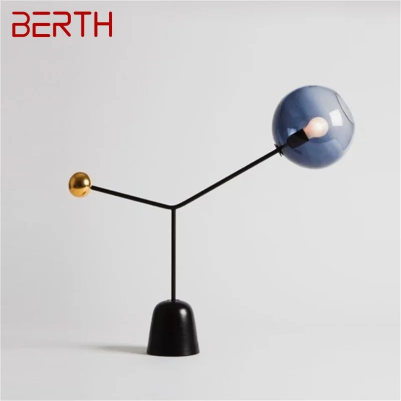 

BERTH Postmodern Table Lamp Creative Marble Bedside Desk Light LED Glass Simple Home Bedroom Living Room Decor