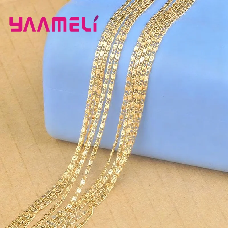 18 kg Gelbgold gefüllte Halskettenkette mit starken Karabinerverschlüssen für Männer und Frauen, Anhänger, Schmuckzubehör, 1 Stück – Detail 8