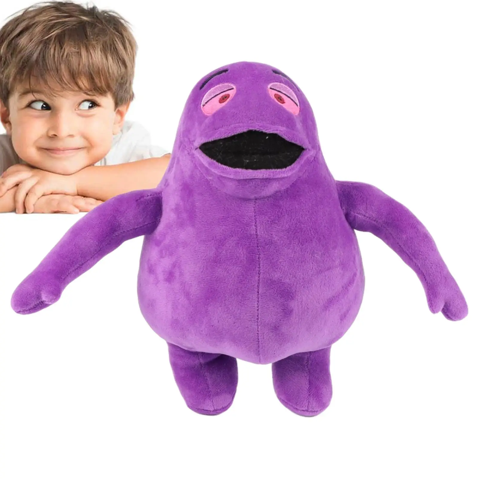 Grimace Shake Plush Toy Milkshake Big Brother Monster Grimace Plush Doll Stuffed Soft Toys Kids Room Decoration Brithday Gifts