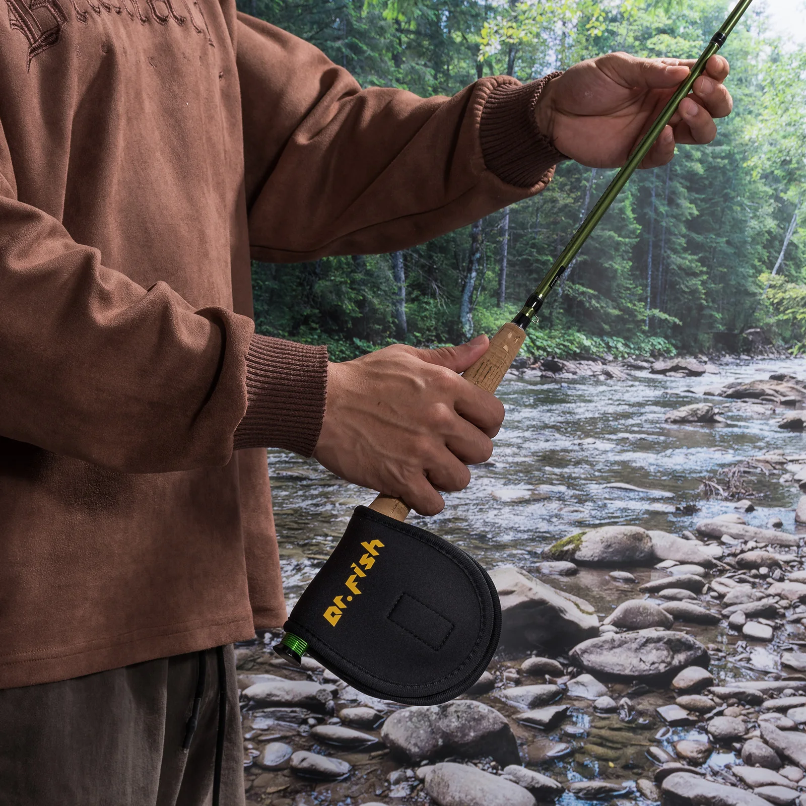 Fly Fishing Reel Bag Protective Case Cover Baitcasting Fishing