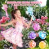 VATOS Recharge Bubble Wand X2 for Kids Girls Boys LED Electric Auto Snowflake Bubble Blower Gun With LED Light Music Outdoor Fun 5