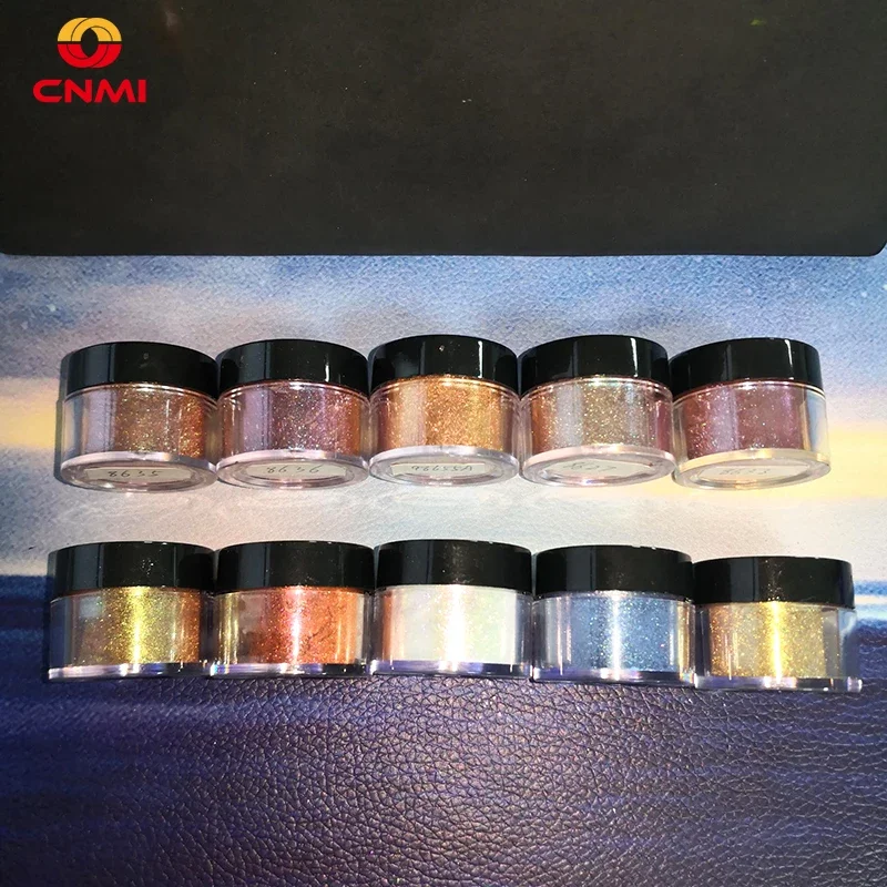 3g*10pcs Colors Mirror Chameleons Pigment Set Magic Discolored Pearlescent Powder DIY Slime UV Resin Crafts Jewelry Making Dye