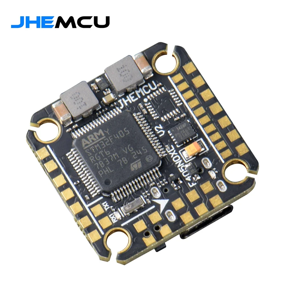 

JHEMCU F405 NOXE V2 Контроллер полета Baro OSD 16 Мб BlackBox 5 в 10 в Dual BEC 20x20 мм 3-6S LIPO для FPV гоночного дрона DIY части