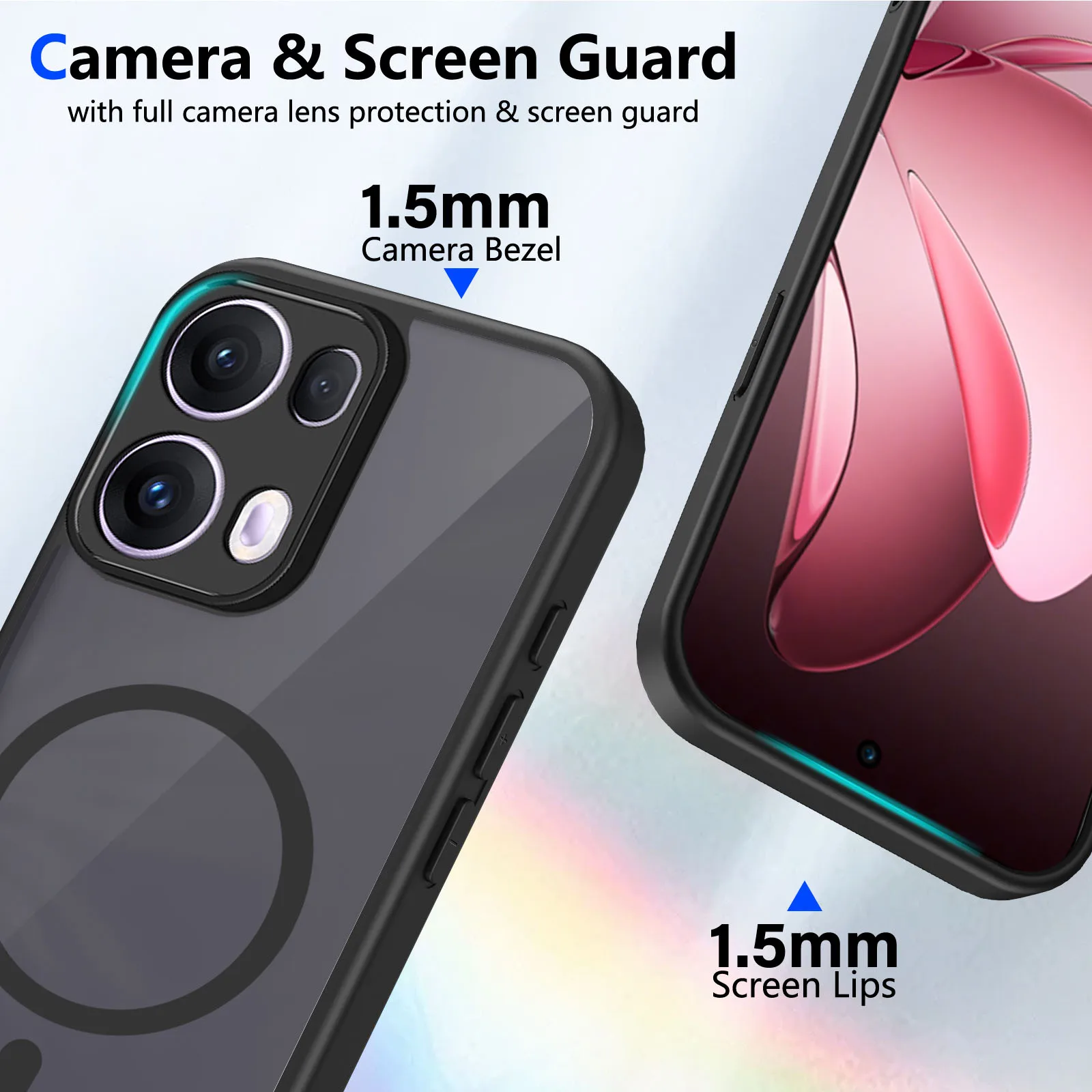 Armor Matte Frosted Clear Magnetic Wireless Charging Case Cover