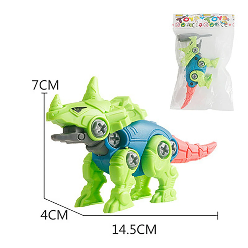 Dinosaur Toy Children's Dinosaur Construction Boy Toy Set Early Educational DIY Screwing Jurassic Dinosaurs Baby Toys Random Color dinosaur building blocks building block toy assemble toy