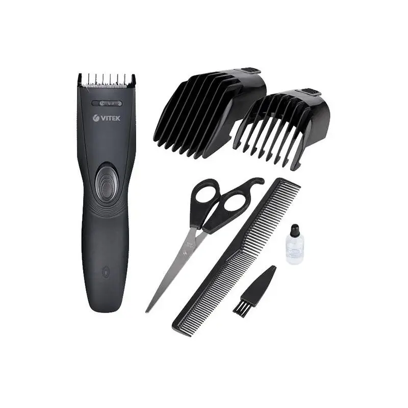 Набор для стрижки VITEK VT-2568(BK) (Ni-Mh аккумулятор 2 насадки возможность филировки) |