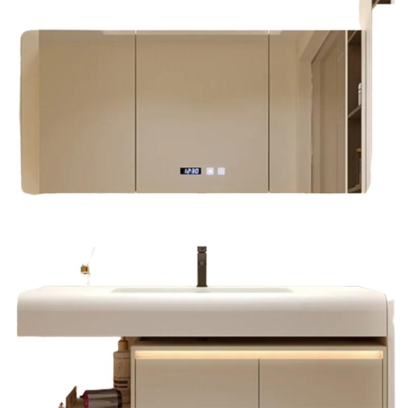 French Luxury Bathroom Cabinets Washbasin Salon Vintage Make Up Bathroom Cabinets Mirrors Storage Armadi Aperti Furniture
