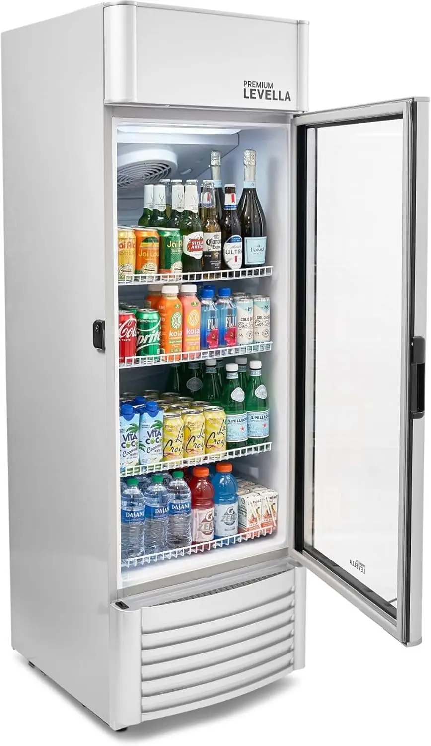 Glass Door Display Refrigerator 9.0 cu ft Commercial Beverage Cooler Merchandiser With Customizable Light