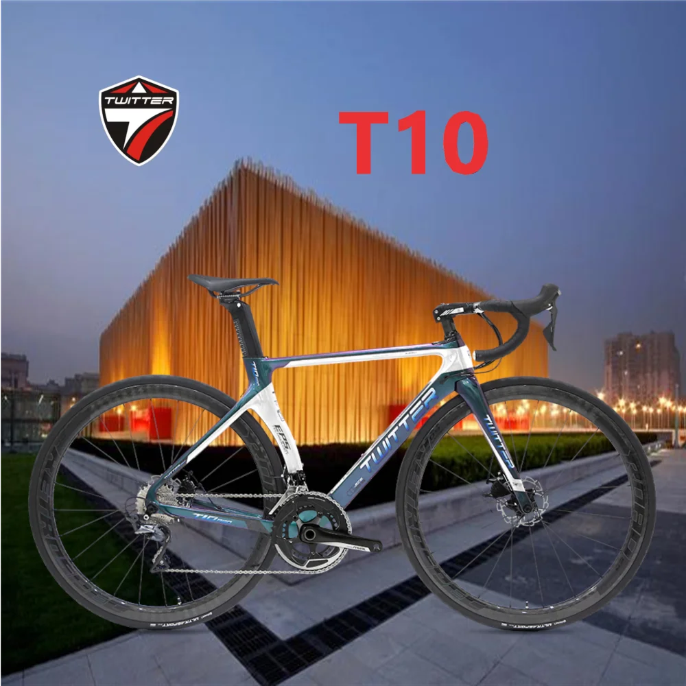 

TWITTER T800 Carbon Fiber Road bycicle RIVAL-22S Disc Brake Gravel Bike 700C Windbreaker Racing Inner routing 12*142mm велосипед