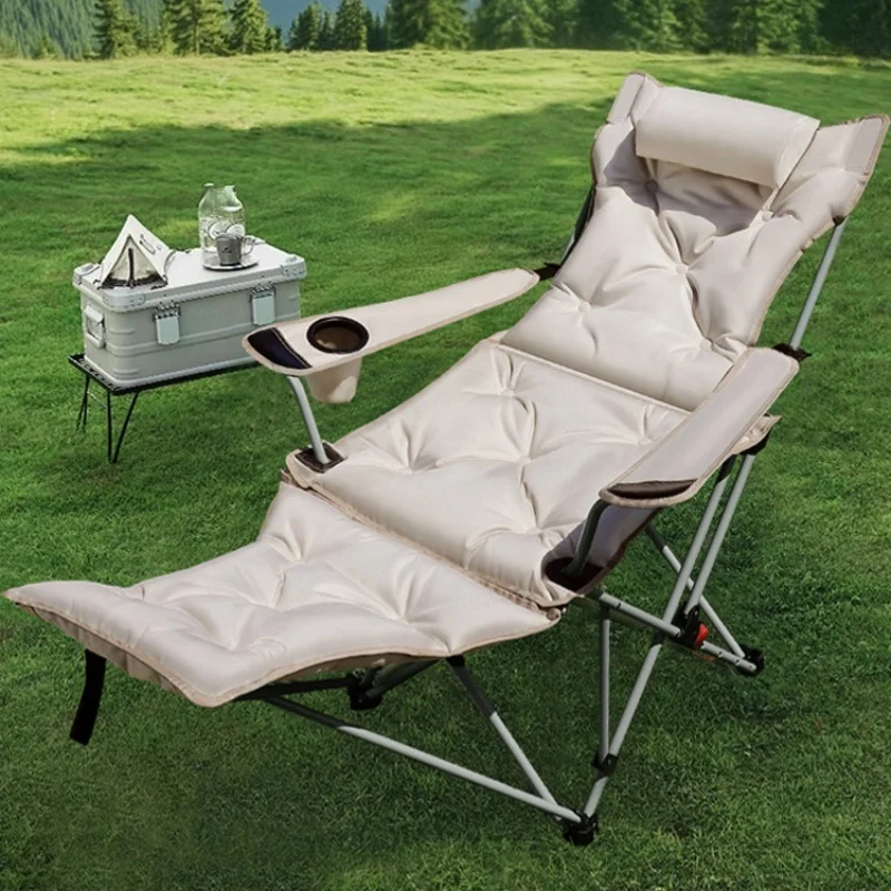 Chaise pliante inclinable réglable siège rembourré pêche plage camping voyage extérieur