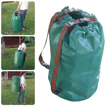 Sacco per rifiuti da giardino 120-300L Sacchi di grande capacità Sacco per foglie impermeabile riutilizzabile Contenitore per rifiuti in erbacce per cortile Sacco per foglie 1