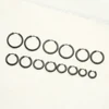 Black Hoop Earrings For Men Stainless Steel 8mm 20mm Small Punk Fashion Various Jewellery Accessories Classic Piercing Jewelry 3