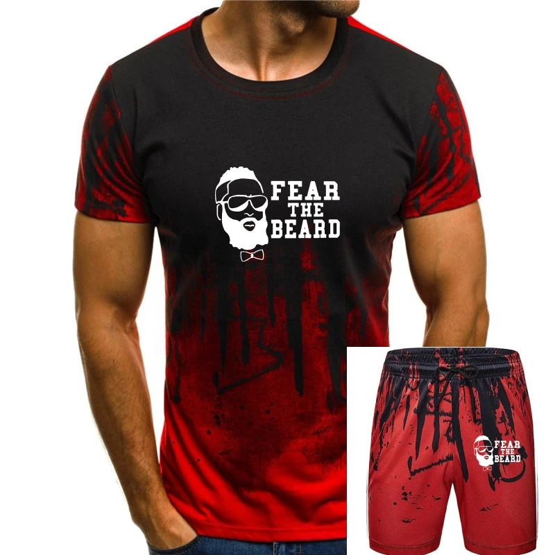 

Fashion Men Fear The Beard Basketballer Sportive Houston Novelty Youth Kids T Shirt Tee