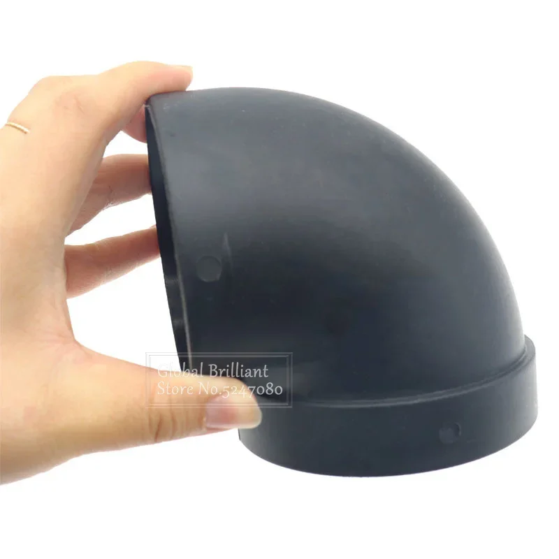 Car Air Heater Heater Ducting Pipe Elbow Outle 42/60/75/90mm Black Plastic Connector Heating PipeAir Intake Pipe
