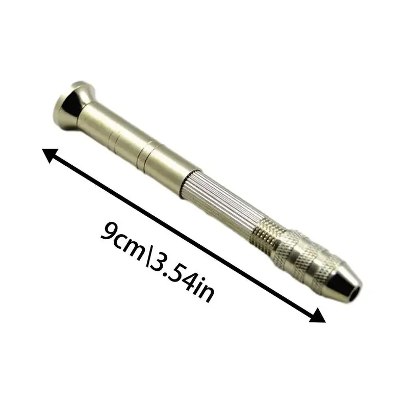 Pin Vise Drill Bits Swivel Head Pin Vise Ergonomic Handle Professional Precise Multipurpose Hand Vise For DIY Hairpin Keychain