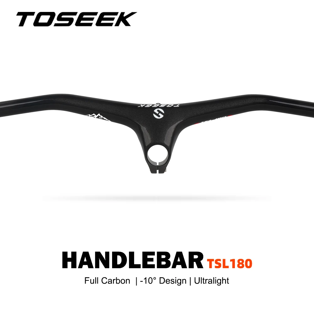 TOSEEK TSL180 Mtb Lenker Und Vorbau-10 Grad Carbon Integrierte Lenker 260g Width780-70/80/90/100/110mm Für Mountainbike – Detail 4