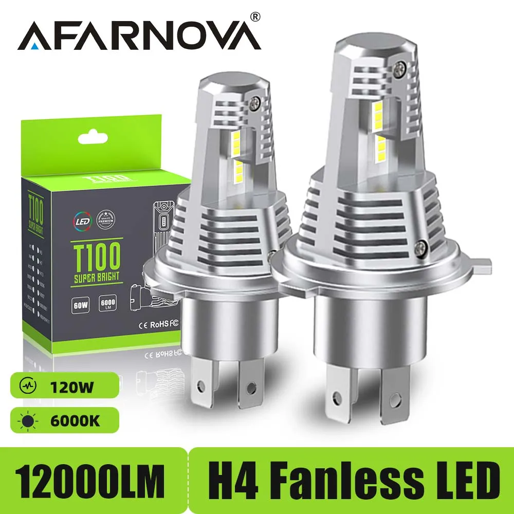 AfarnovaHighPower120W12000LMLEDHeadlight11SameSizeAsHalogen