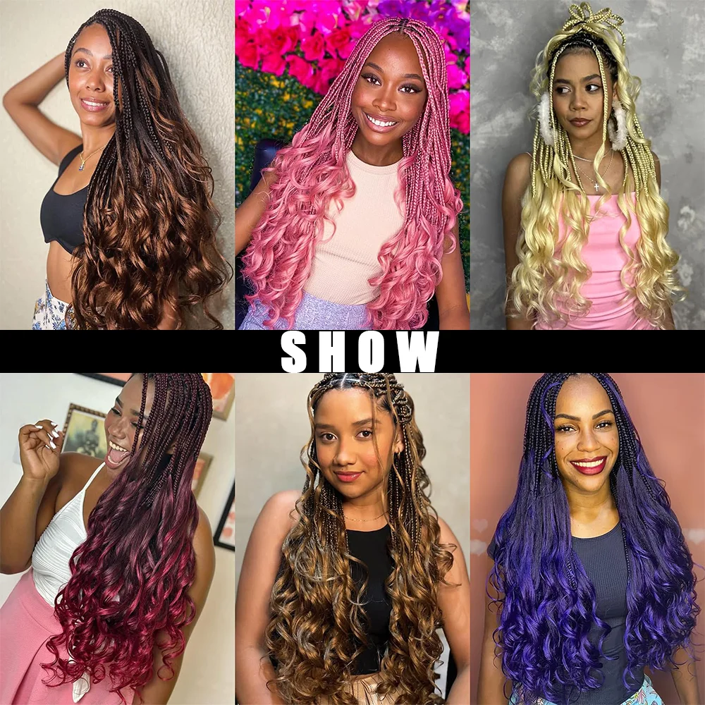 French Curls Braiding Hair 12/16/24Inch Synthetic Spiral Curls Braids Hair Extensions For Women Pre Stretched Loose Wave 6