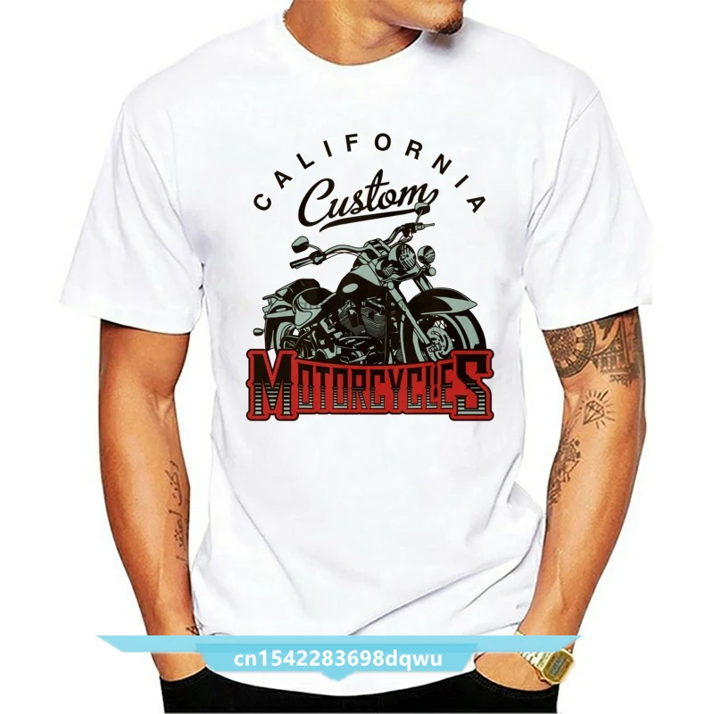 California Custom Motorcycles T Shirt Hot Rod Vintage Motorbike Club Garage  150 Men T Shirt - AliExpress