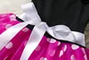 Mickey Minnie Mouse Cartoon Kids Short Sleeve Polka Dot Princess Dress Party Baby Girls Clothes Cosplay Costumes 1-6Y 3