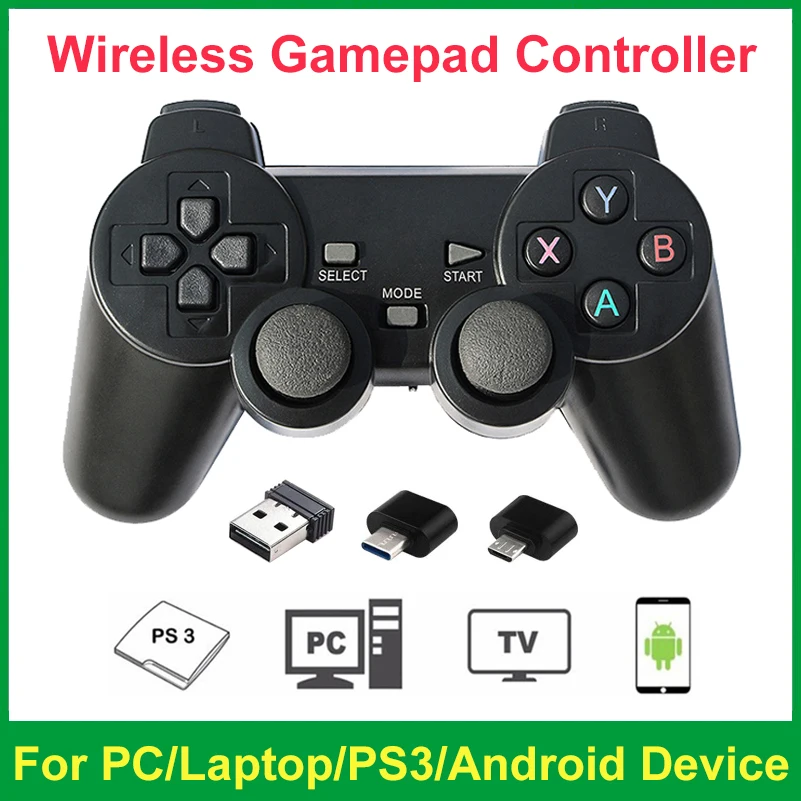 2 4g wireless gamepad for pc laptop windows usb game controller