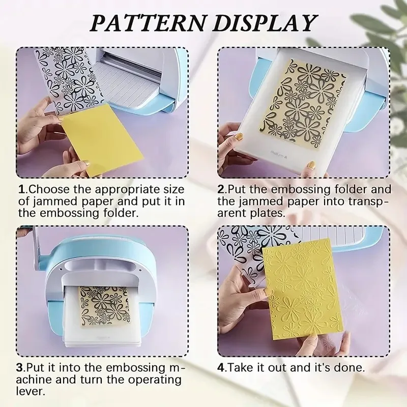 1pc Embossing Folder Firework Pattern Plastic Embossing Folder Machine Template for Card Making Scrapbook Paper Album Craft DIY