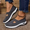 Simple Ladies Breathable Hollow Sneakers-casual Light Flat-bottomed Outdoor Walking Shoes, Suitable for Low Tops in All Seasons. 4