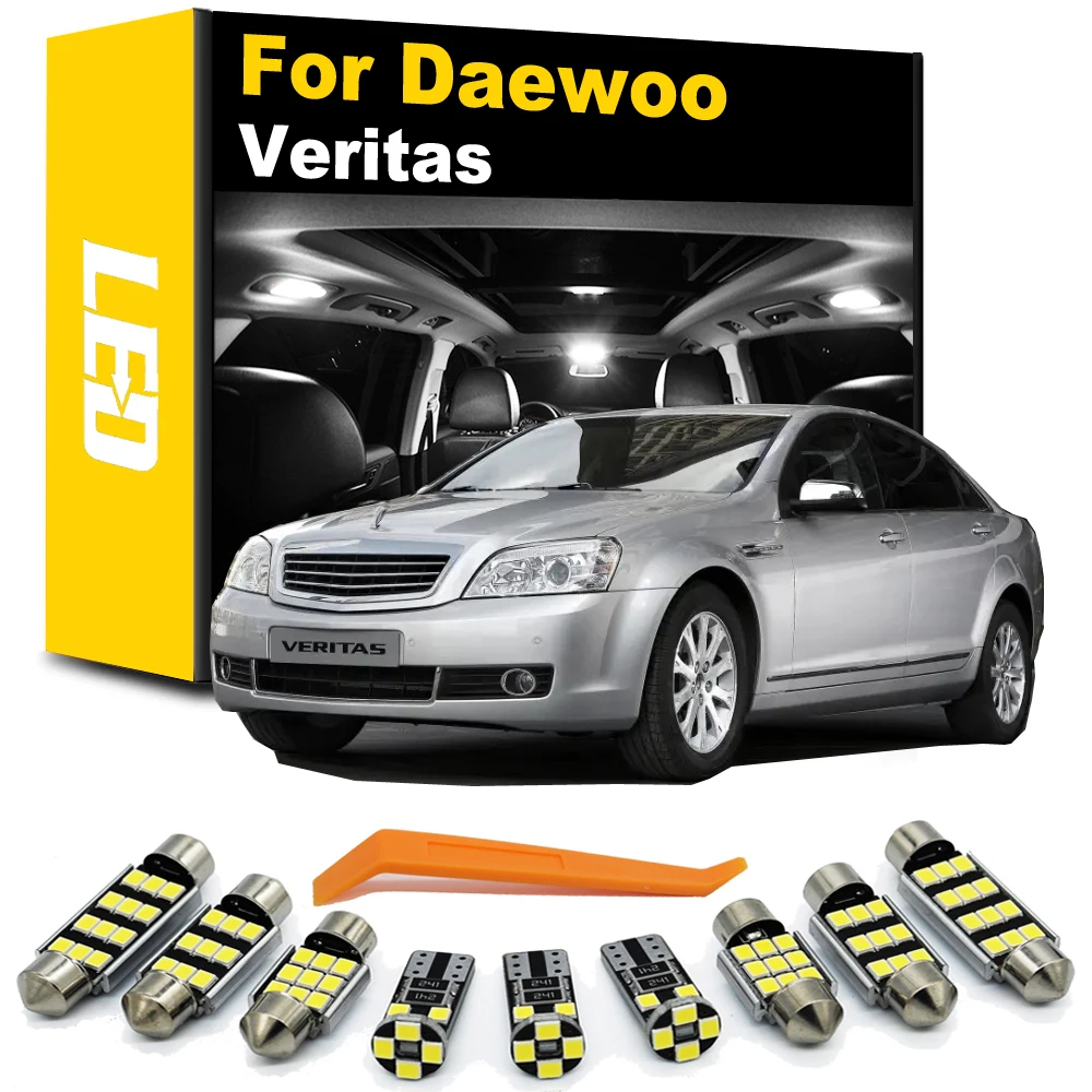 

18 шт. Canbus Светодиодная лампа для освещения салона автомобиля Kit для GM Daewoo Veritas 2008 2009 2010 2011 купольная карта лампа для чтения крыши багажника