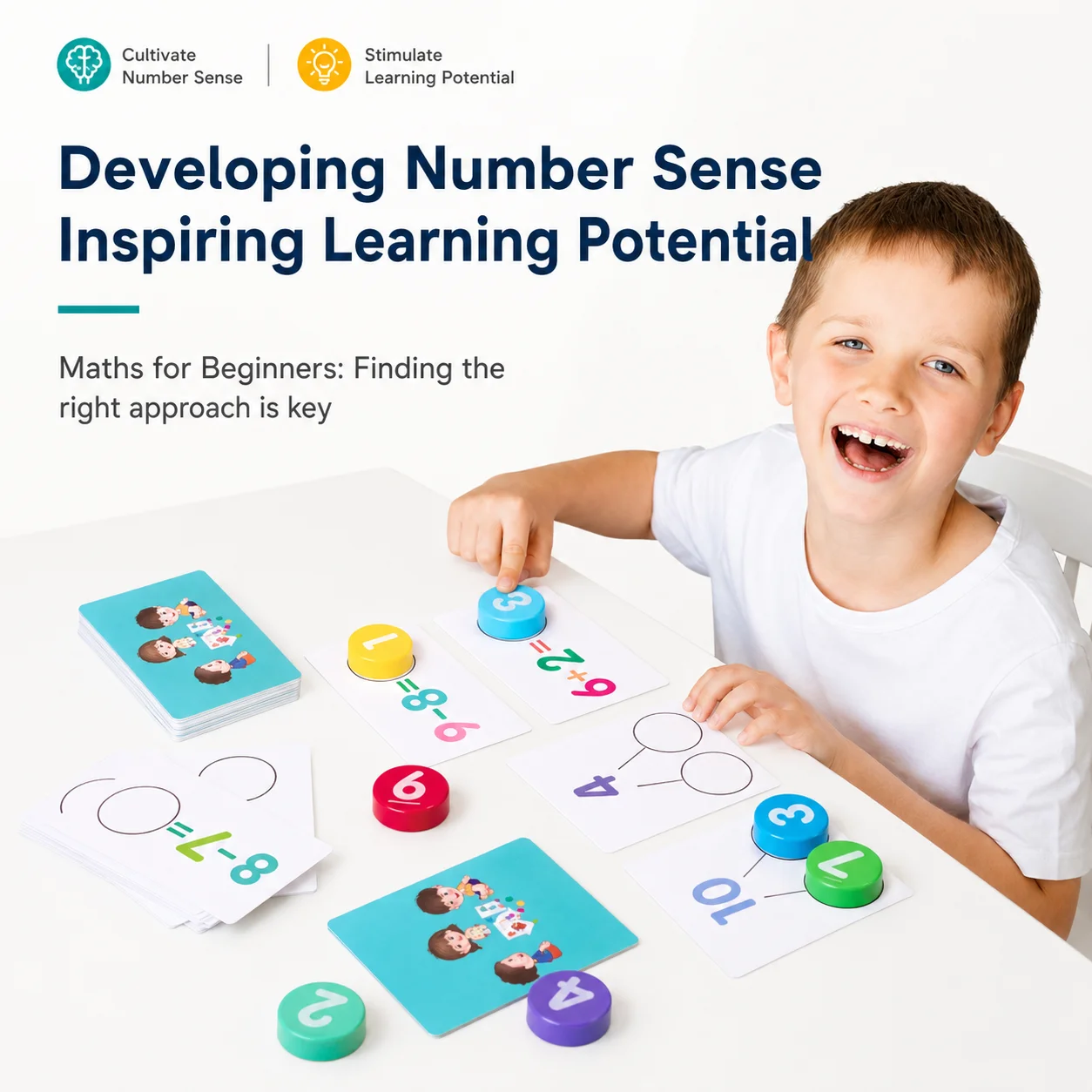 Children's Early Education Math Teaching Aids Number Cognition Matching Educational Toys for Mathematical Operations Learning - 2