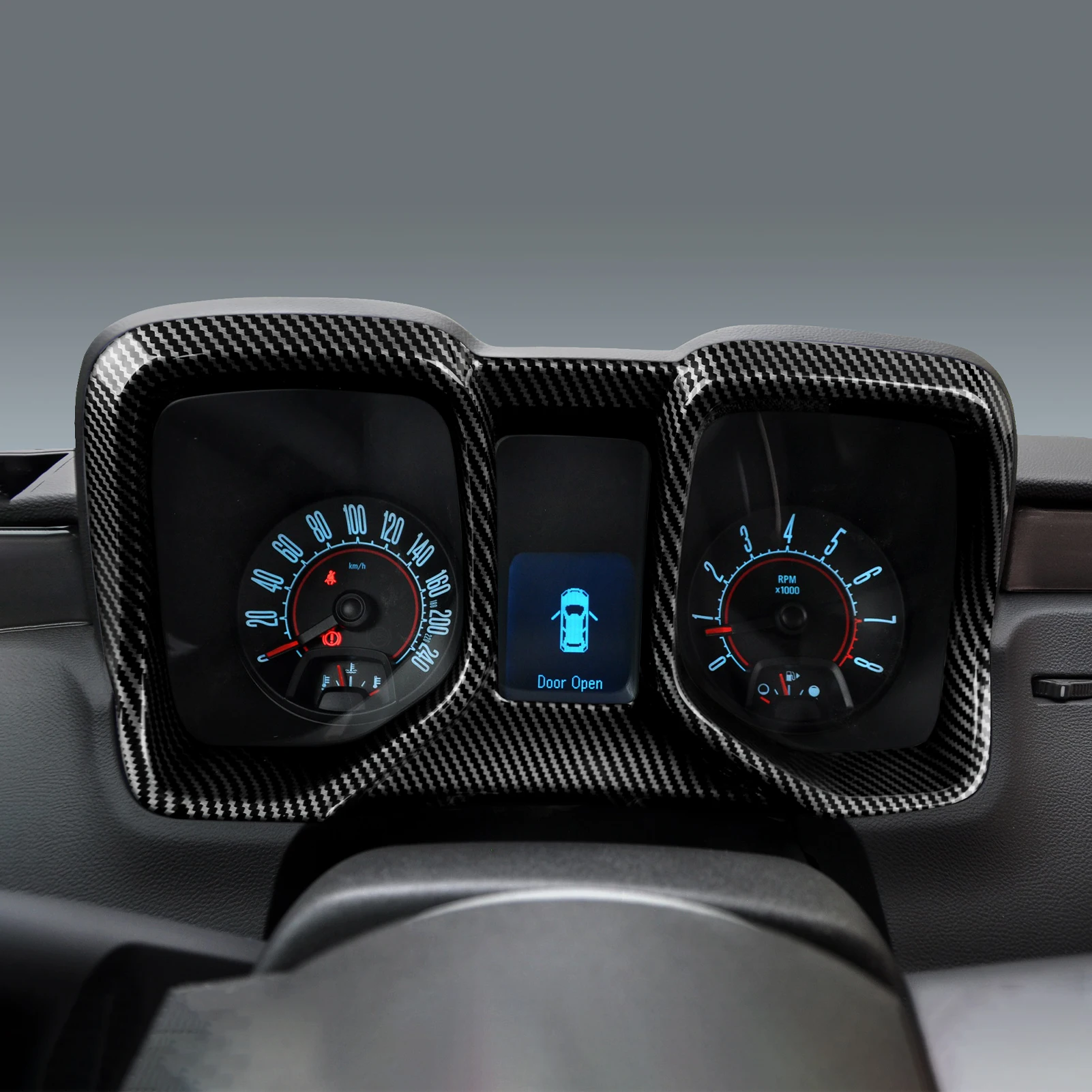 ABS 자동차 대시보드 디스플레이 스크린 커버 카본 파이버 인테리어 스티커 쉐보레 카마로 ZL1 2010-2015 트림 패널 액세서리