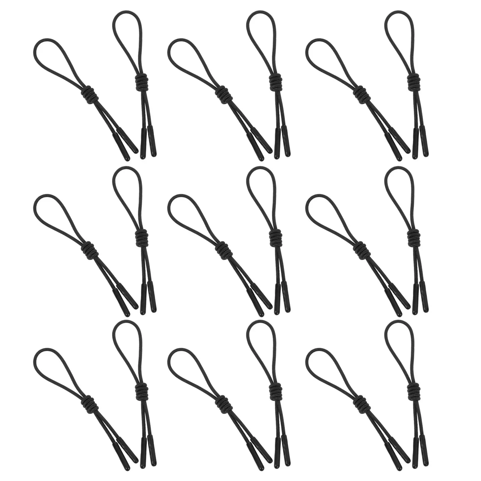 20Pcs 탄성 나일론 지퍼 손잡이 교체 키트 - 배낭 재킷 수하물 코트 지퍼용 범용 지퍼 연장 코드 손잡이