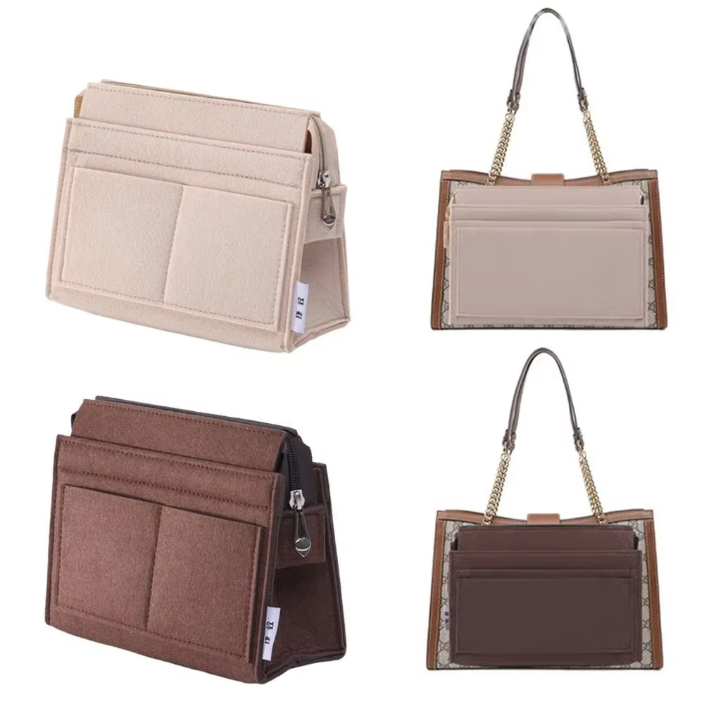 Multi-Pocket Felt Handbag Organizer Insert
