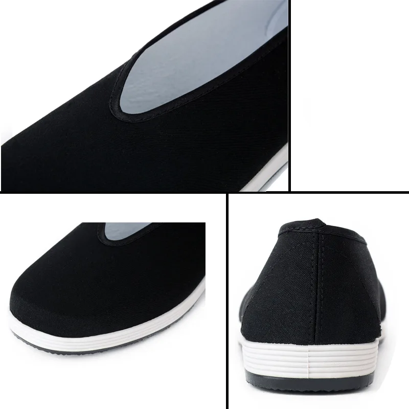 Adult Teenagers Chinese Kungfu Shoes Black Bruce Lee Martial Art Tai Chi Sports Shoes Men Wing Chun Traditional Canvas Sneakers