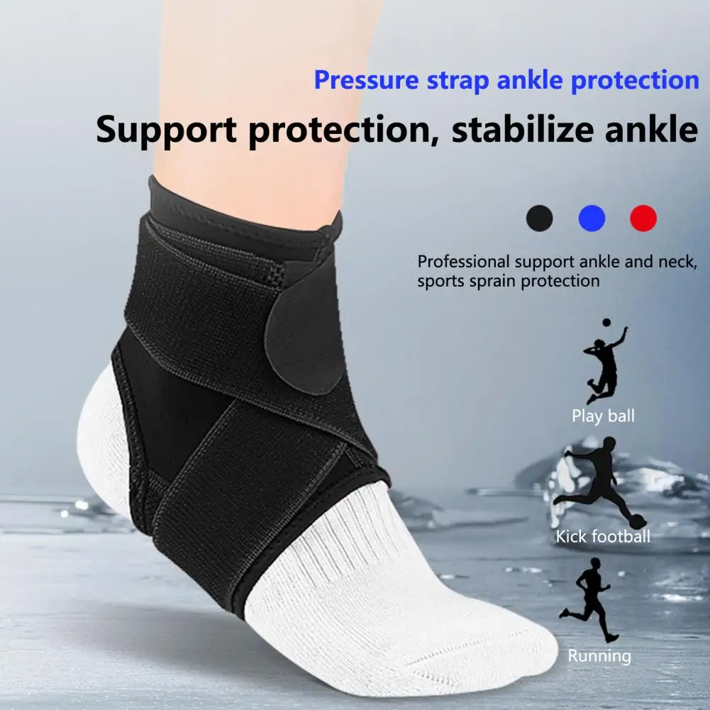 

1Pc Ankle Support Compression Ankle Brace Protector Adjustable Breathable Sports Pressurization Ankle Straps Sports Supplies