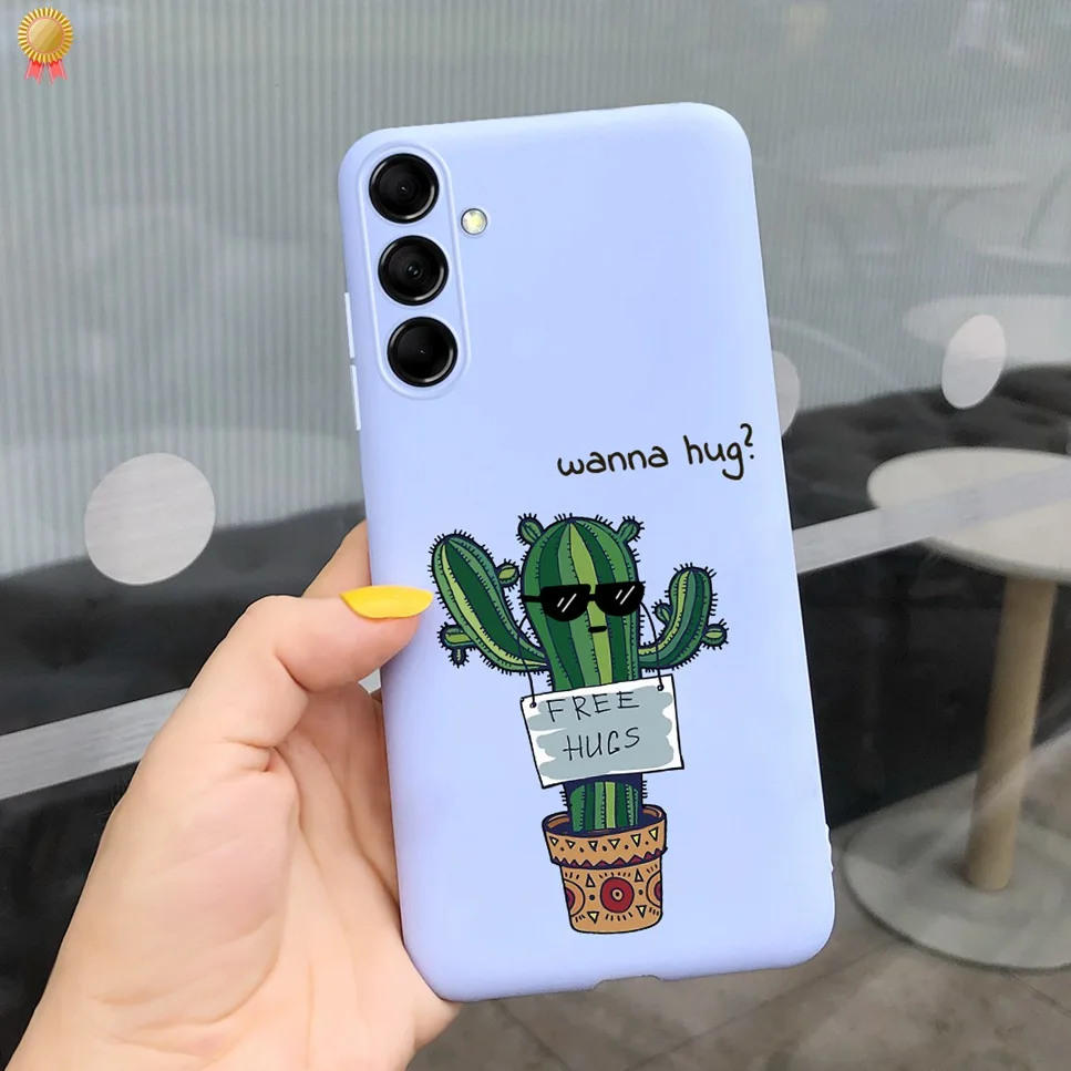 For Samsung F54 5G Cases Cute Cartoon Shockproof Black Pink Silicone For Samsung Galaxy F54 F54 5G Phone Case Bumper Funda