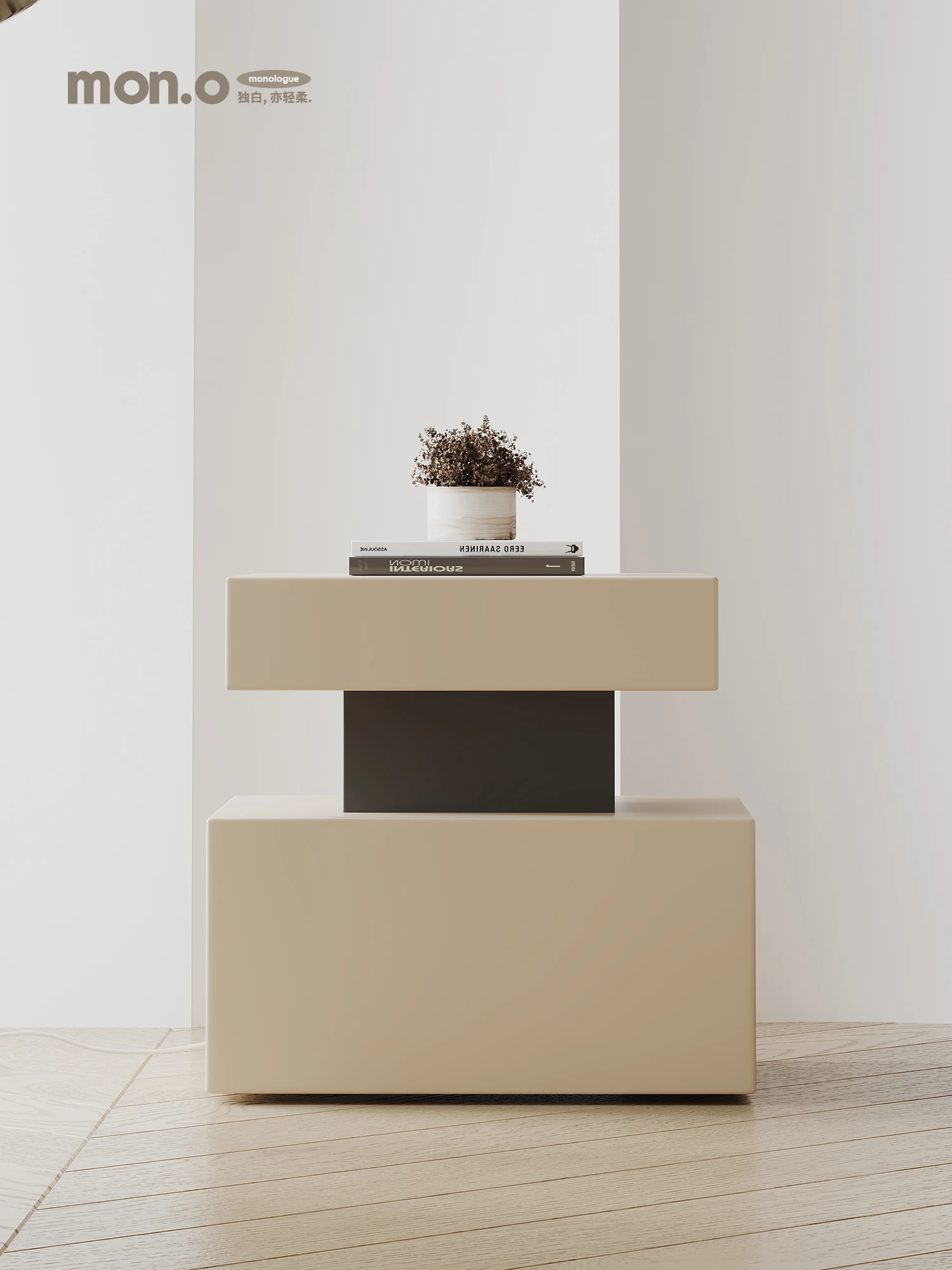 

Minimalist bedside cabinet, small bedroom, painted bedside cabinet, modern, simple, light, luxurious, and high-end household