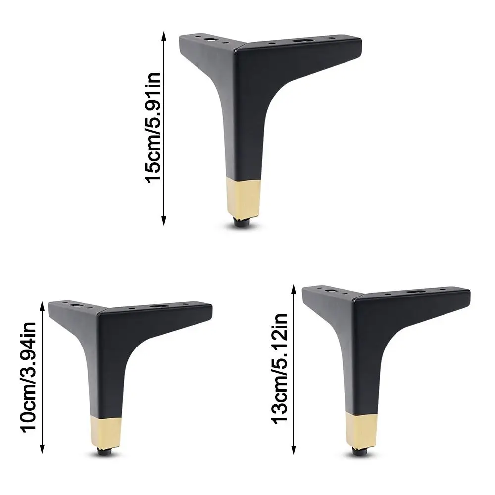 Metal Furniture Legs Triangle Wear-resistant Cabinet Legs Replacement Anti Scratch Nightstand Storage Box Leg