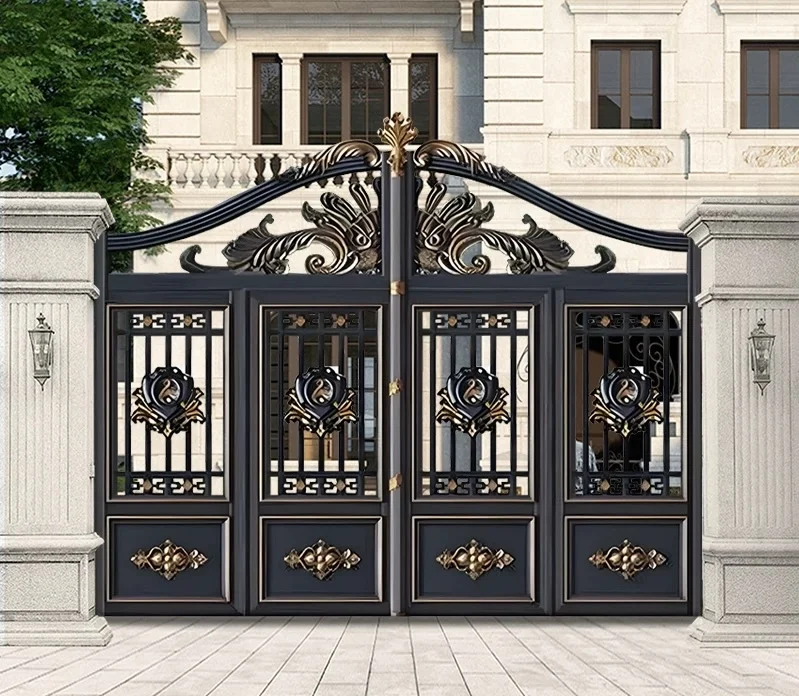 European Style Modern Aluminum Gates For Houses Ornate Aluminum Garden Gates For Villas & Estates