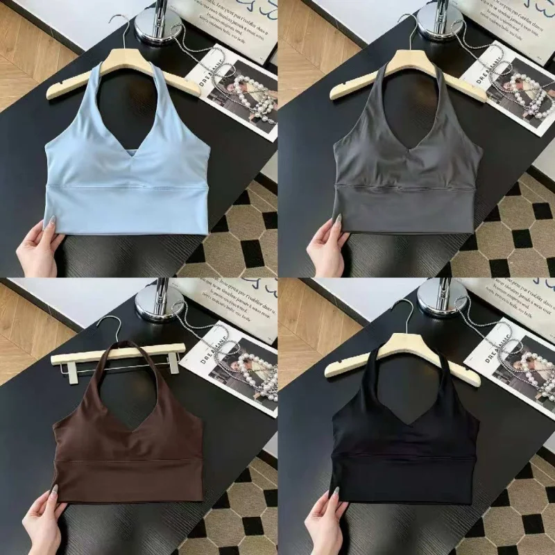 Top Deportivo de Yoga con Cuello en V y Espalda Descubierta
