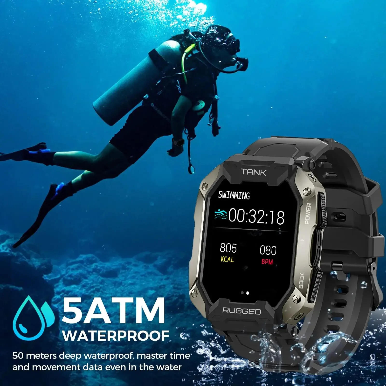  KOSPET ũ M1 Smartwatch   24   5ATM IP69K    Ʈ  Ʈ ġ