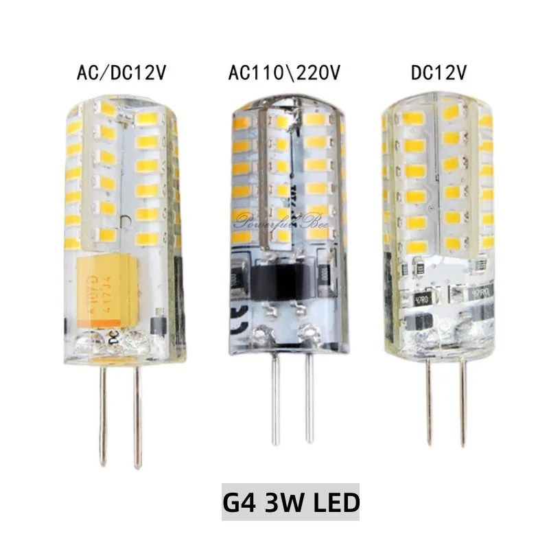 

2 x G4 48SMD 3W LED corn energy-saving lamp bulb white warm white AC/DC12V car boat AC110/220V home interior lights
